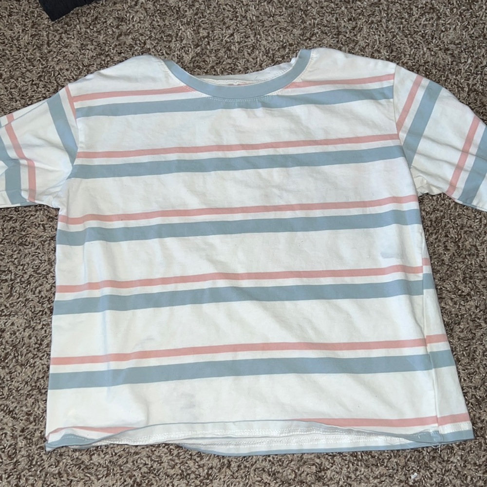 Pink Blue and White Striped